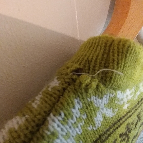 Vintage Private Eyes Bright Green Pullover Sweater - Picture 5 of 5